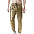 thumbnail image 2 of fartey Reflective Pants Men Hip Hop Trousers Casual Gold Print Metallic Jogger Sweatpants Drawstring Sequin Shiny Pant, 2 of 7