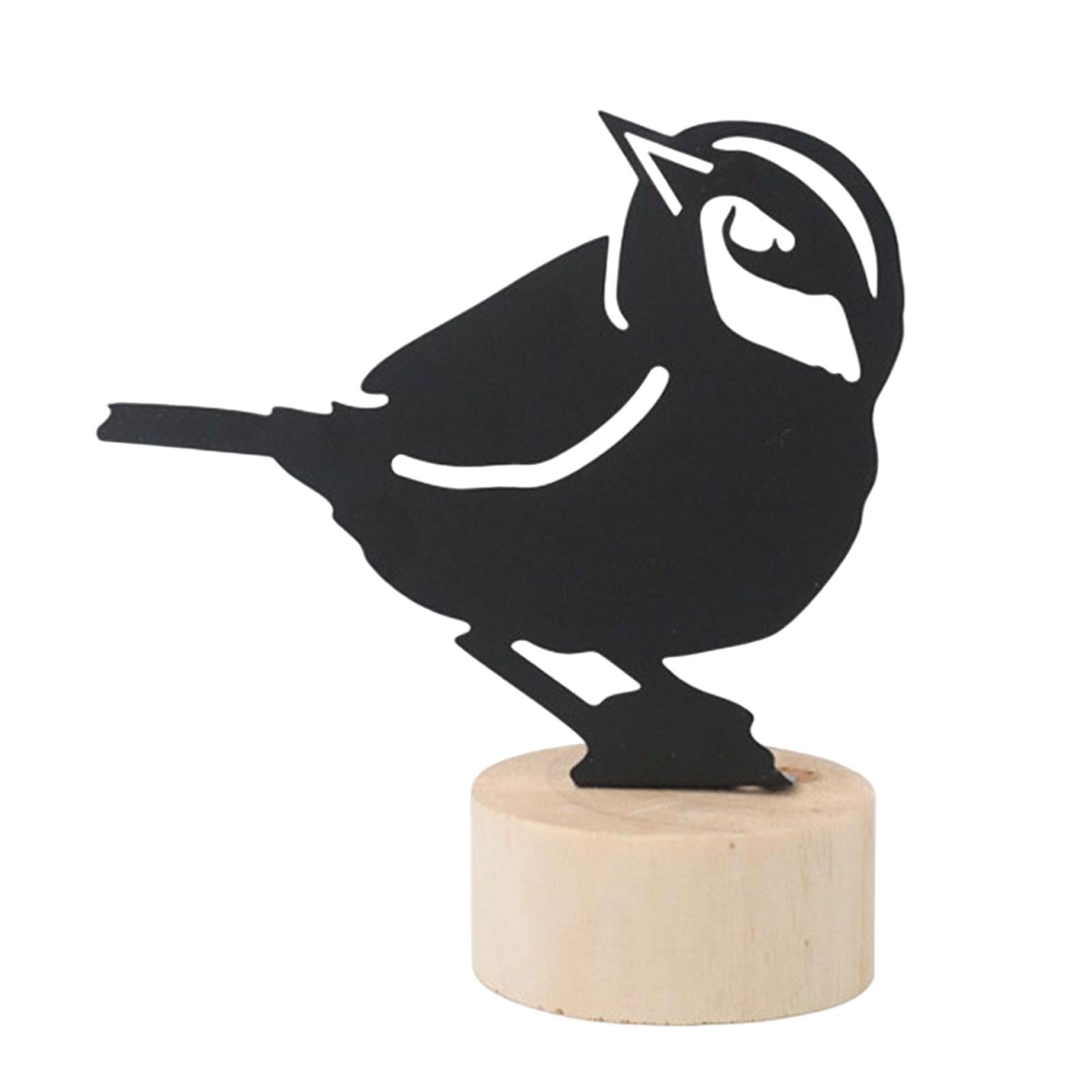 Bird Silhouettes Memo Holder Wooden Table Card Holder Photo Clip Table