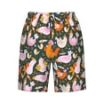 thumbnail image 6 of KLL Roosters and Chicks Men's Casual Summer Beach Shorts Hawaiian Shorts with Pockets-3X-Large, 6 of 6