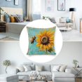 thumbnail image 3 of Sunflower bee linen throw pillowcase decoration pillowcase gifting preferred 18x18 inch cushion cover 2 sets sofa pillowcase sofa bedroom living room car, 3 of 8