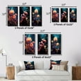 thumbnail image 4 of Designart "Beautiful Pink and Blue Deep Sea Anemones III" Marine Animals Framed Wall Art Set Of 3 - Pink Modern Frame Gallery Set For Office Decor, 4 of 6