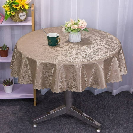 

Round Tablecloth Stain Resistant High Temperature Table Cover For Hotel Banquet Restaurant-B-160cm(63inch)