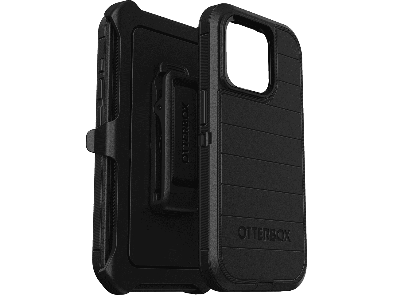 OtterBox Defender Series Pro Rugged Carrying Case (Holster) Apple iPhone 15 Pro Smartphone, Black