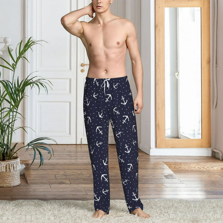 Balery Anchor print Men s Pajama Pants Ultra Lightweight Pjs Lounge Pant XX Large Walmart