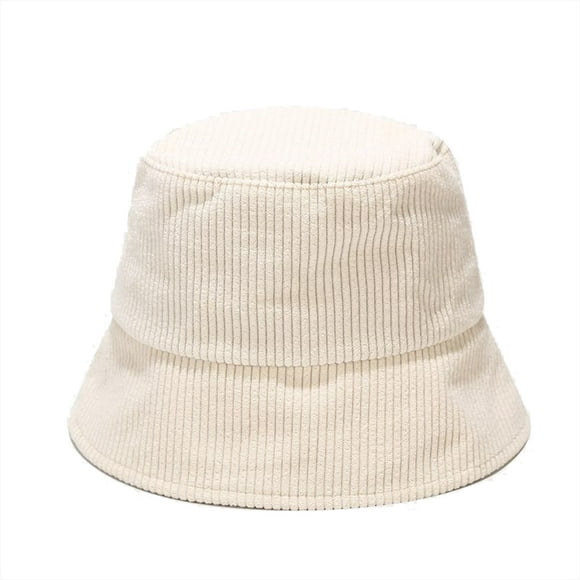 Pure Color Winter Warm Bucket Hats Breathable Corduroy Fisherman Hat For Women MenPinwale Corduroy Beige M(56-58cm/22.05-22.83in)