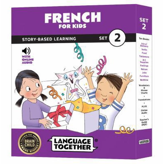 Pre-Owned French for Kids Set 2: Beginner Reader Box Set  10 Early Readers with Online Audio | Jump-Start Learning French with First Words & Phrases (Ages 3-8... (Paperback) 0997124083 9780997124088