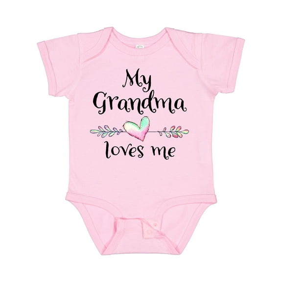 Inktastic My Grandma Loves Me Heart Grandchild Boys or Girls Baby Bodysuit