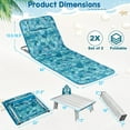 thumbnail image 6 of VibrantEcho Chairs with Side Table, 2 Pack Folding Lounge Chairs for Adults, with 5 Adjustable Position, Backpack Lightweight Reclining Lounge Chair for Lawn Camping Picnic Sunbath Pool (Navy), 6 of 12