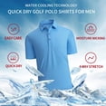thumbnail image 3 of Damipow Mens Golf Shirt Short Sleeve Printed Performance Moisture Wicking Dry Fit Polo Shirts for Men, 3 of 5