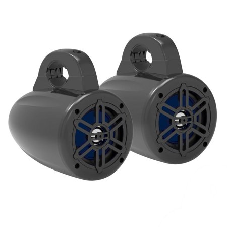 PYLE PLMRWB45B - Waterproof Rated Marine Tower Speakers - Compact Wakeboard Subwoofer Speaker System (4’' -inch, 300