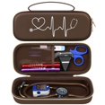 thumbnail image 1 of Funda para estetoscopio BOVKE para 3M Littmann Classic III, color marrón, 1 of 7