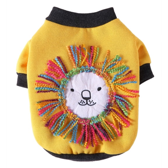 Qyaukm Dog Pajamas Yellow Four-Legged Warm Sweater Jumpsuit, Cozy Fleece Sleepwear for Medium Pets, Comfortable Winter Nightwear Pet Clothing, L Size