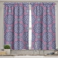 thumbnail image 2 of Ambesonne Purple Mandala Valance & Curtain, Oriental Lines, 55"x36", Dried Rose Pale Blue, 2 of 6