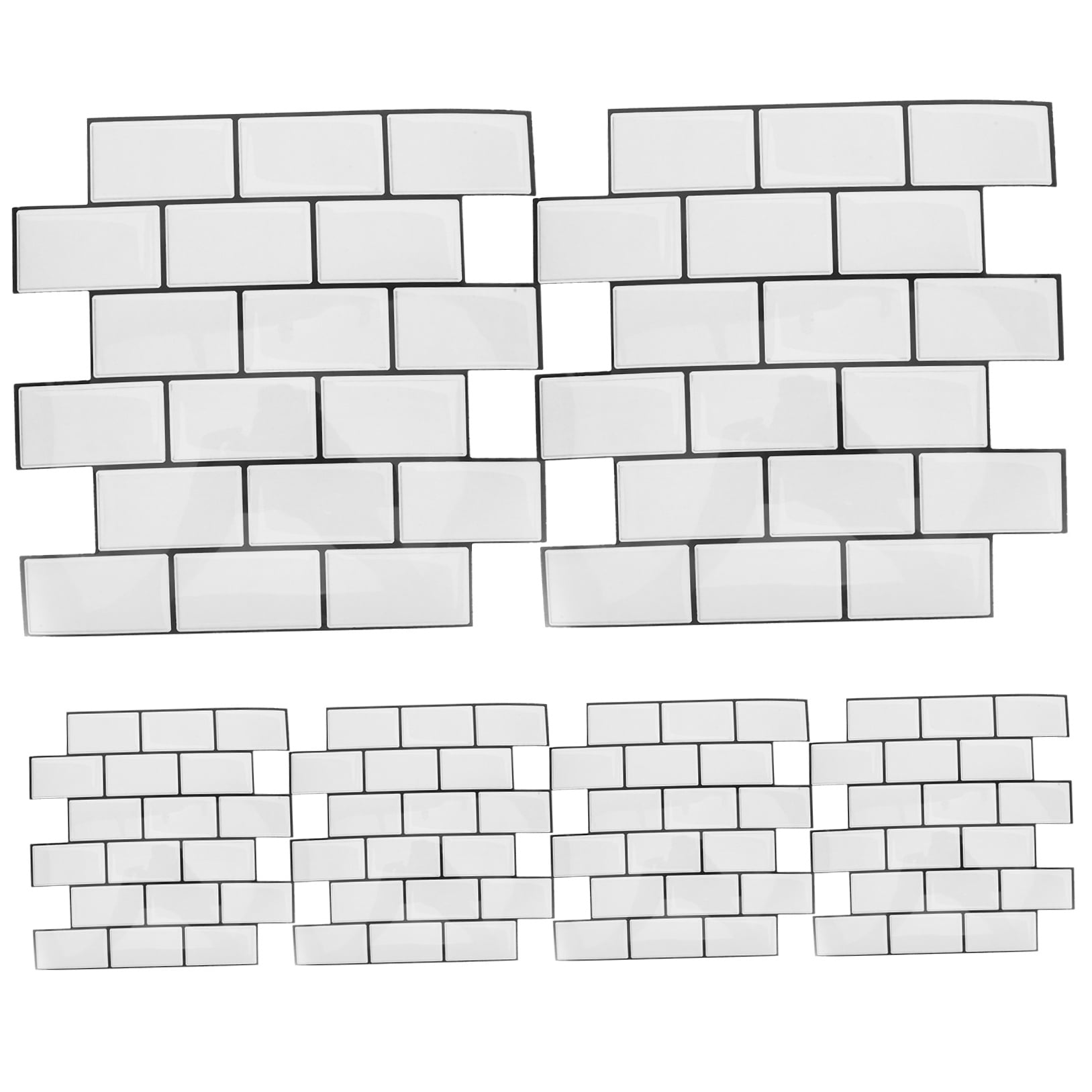ELAYARD 6-Pack Peel & Stick Backsplash Tiles for Kitchen & Bathroom, Oil-Resistant Wall Decals, Easy to Install and