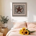 thumbnail image 4 of Canvas Wall Art Retro Mottled Canvas Art Print Country Star Farmhouse Black Buffalo Plaid Pictures Wall Decor for Living Room Bedroom Artwork Decorations Stretched Framed Ready to Hang 10"x10", 4 of 9