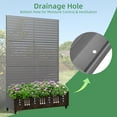 thumbnail image 6 of MAYEERTY 47*16*71"Outdoor Gray Metal Planter with Rect Louvered Climbing Trellis, Drainage hole & Wheels, 6 of 9