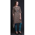 thumbnail image 3 of Bimba Hauts Bleus à Imprimé Cachemire Cachemire pour Femmes Kurti Asymétrique Robe d'Été pour Filles Grande, 3 of 6