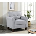thumbnail image 2 of Mcnaboe&nbsp; 32.87'' Wide Tufted Linen Armchair, 2 of 2