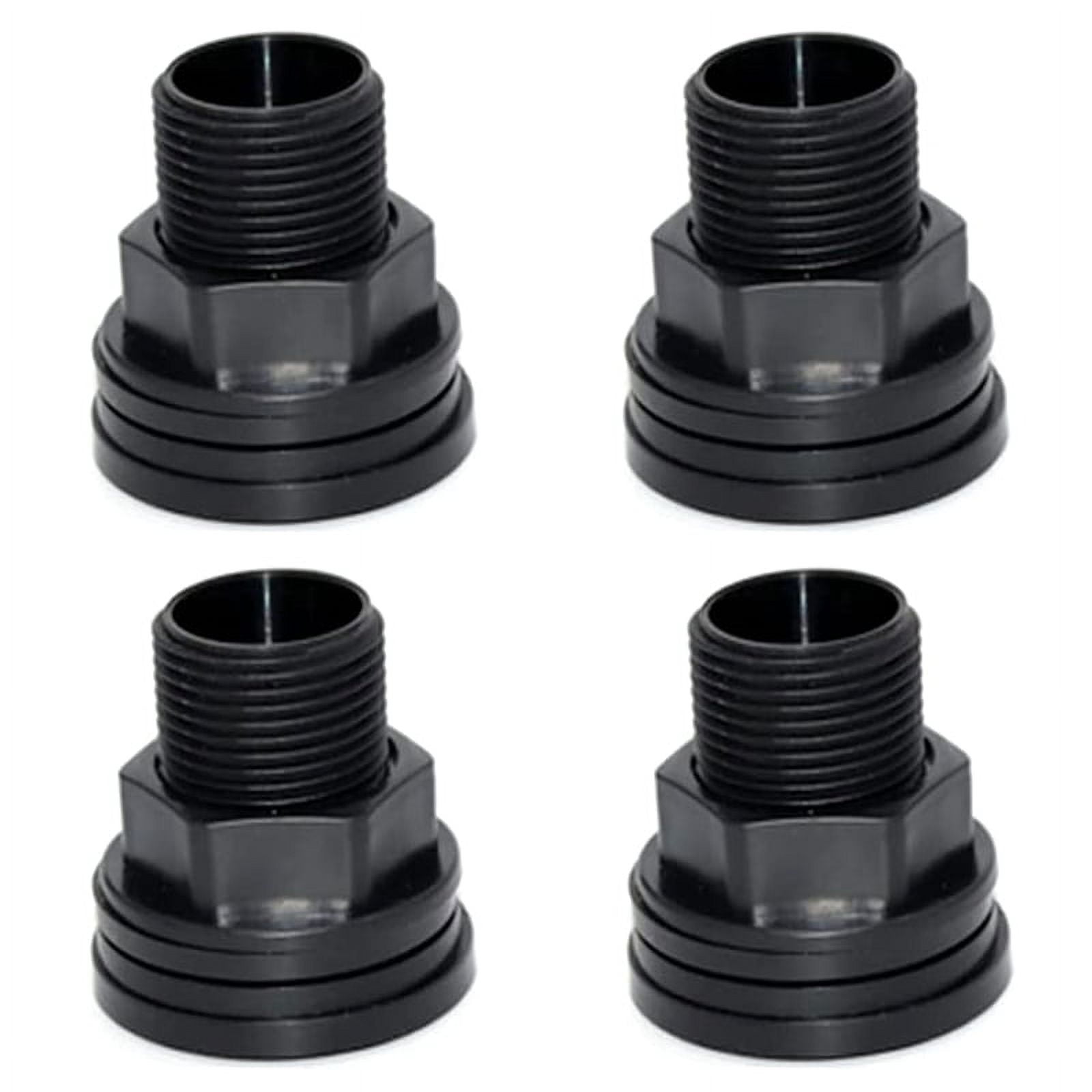 PVC Bulkhead Fitting Double Threaded Bulkhead Water Tank Connector ...