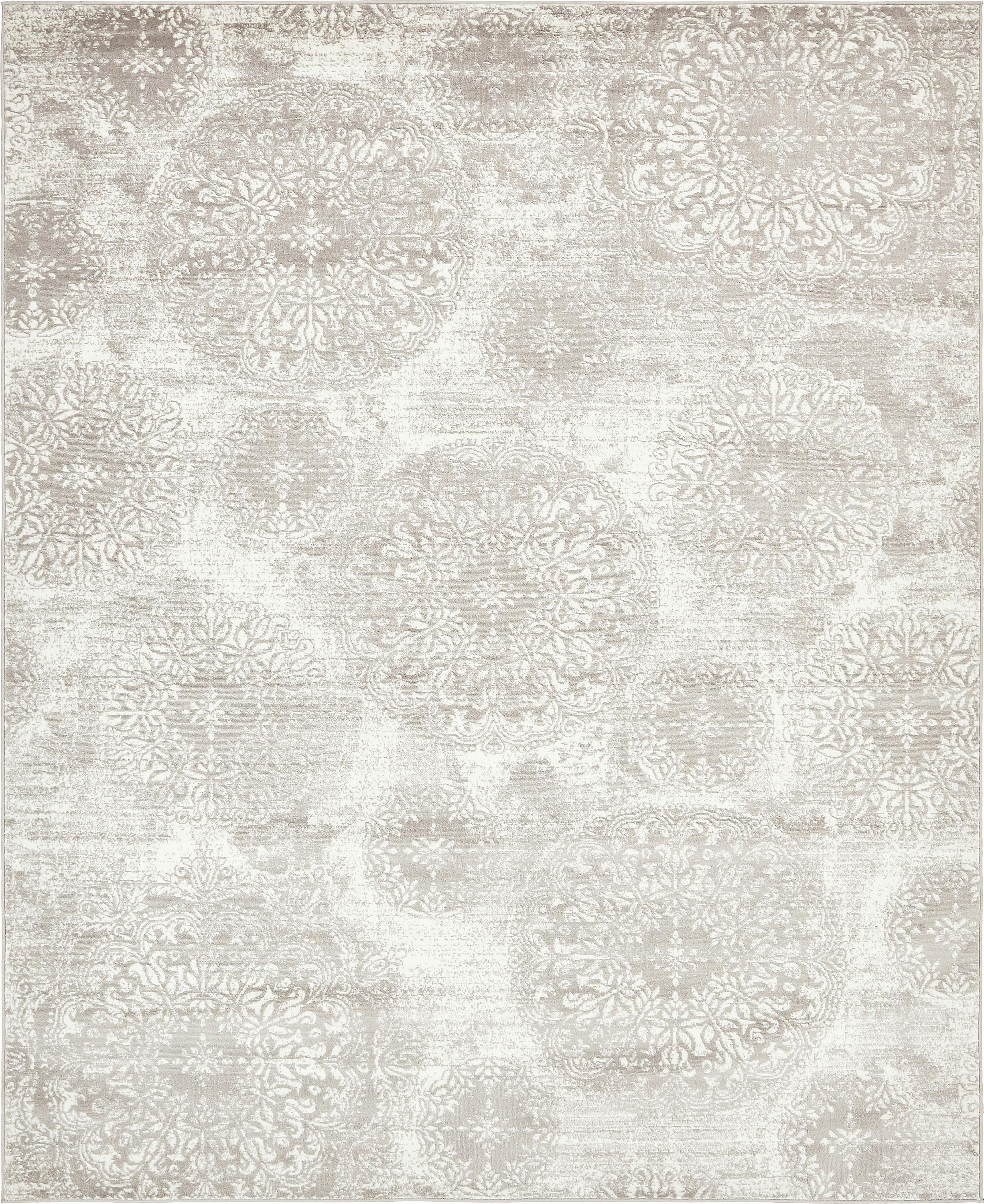 2' 0 x 13' 0 Runner Unique Loom Sofia Collection Area Traditional Vintage Rug Gray/Ivory French Inspired Perfect for All Home Décor 