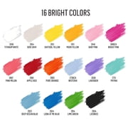 FolkArt Multi-Surface Satin Acrylic Craft Paint Set, Brights, 16 Colors, 2 fl oz Each