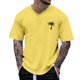 thumbnail image 2 of Blusas y camisas de manga corta con cuello en V para hombre, camisetas deportivas de manga corta con cuello en V, camisetas deportivas de trabajo, camisetas de verano para hombre, blusas de manga cort, 2 of 4