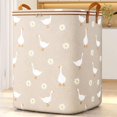 thumbnail image 2 of LAICAIW Sac de Rangement pour Vêtements Portable en Non-Tissé Sac de Rangement pour Vêtements et Couettes Boîte de Rangement pour Vêtements Contenant de Rangement Pliable pour Garde-Robe avec Poignée Durable Catégorie Garde-Robe Boîte de Rangement Vêtements pour Bébé (Beige, 2 of 5
