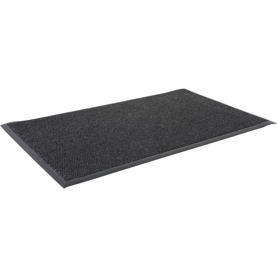 Genuine Joe Ultraguard Berber Heavy Traffic Mat - Hard Floor, Indoor, Outdoor - 72" Length X 48" Width - Rubber -  Black