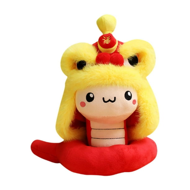 Serpiente de peluche, muñeco de serpiente, juguete para fiesta de primavera, figura de serpiente 30cm rojo