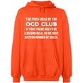 thumbnail image 2 of OXI Hoodie Sweatshirt - Basic Casual Hoodie for Men's and Women Fleece Hoodie Long Sleeve - Orange Large, 2 of 3