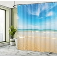thumbnail image 4 of Ambesonne Hawaii Shower Curtain, Tropic Sea Sky Scenery, 69"Wx84"L, Cream Blue, 4 of 4