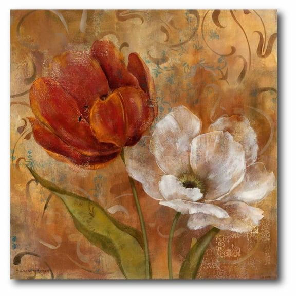 Courtside Market Flower Duet II Gallery-Wrapped Canvas Wall Art, 16x16