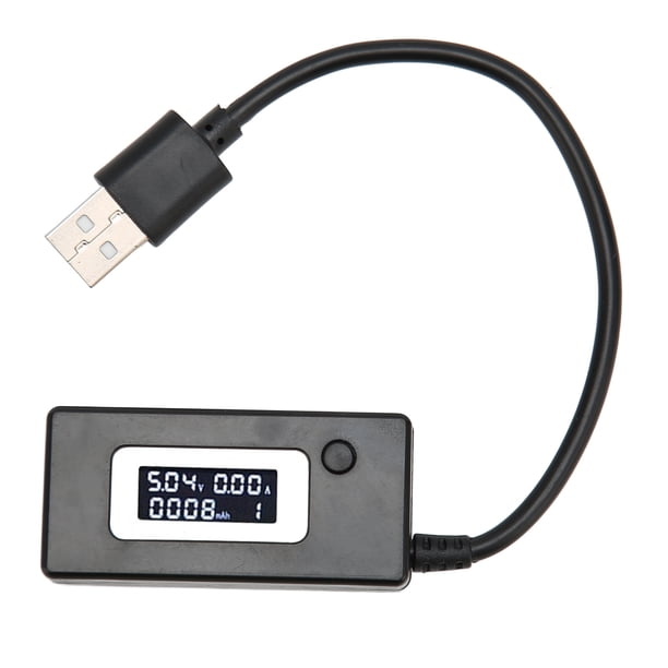 Comprobador de voltaje y corriente USB con pantalla LCD, 50 mA a 3500 mA, multímetro USB de 3 a 15 V, 0,05 A a 3,50 A