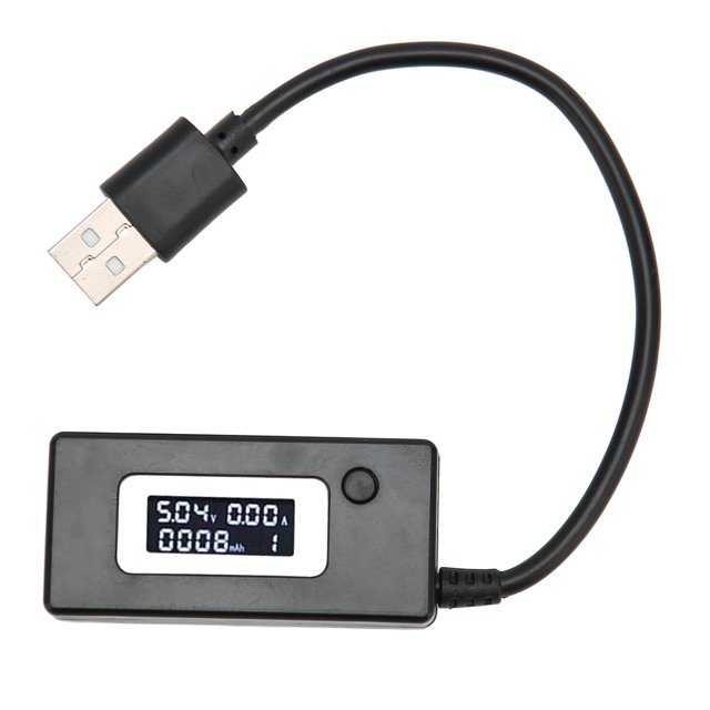 Multímetro USB Yuxing 50 mA a 3500 mA Pantalla LCD Voltaje 3 a 15 V