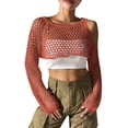 thumbnail image 7 of Women's Sexy Crop Top Ribbed Knit Cardigan With Cutout Detail, 7 of 7