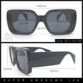 thumbnail image 3 of Womens Mod Beveled Thick Plastic Rectangular Fashion Sunlgasses [All Brown], 3 of 7