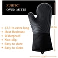 thumbnail image 2 of Vikakiooze Sizzling savings 1 Pair Silicone Oven Mitts Extra Long Flexible Oven Gloves with Quilted Liner Clearance, 2 of 5