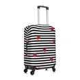 thumbnail image 3 of Easygdp Ladybugs on Black and White Striped Print Elastic and Washable Suitcase Protective Cover with Hidden Zipper Fits 18-32 inch Luggage -X-Large, 3 of 9