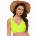 thumbnail image 4 of HCNTES Women's Solid Triangle Bikini Top Sexy Halter String Micro Bathing Suits Tops(XL,a78-Yellow), 4 of 9