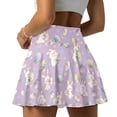 thumbnail image 2 of FUIALDOLG Women's Cute Rabbit Tennis Skirt with Short High Waisted Athletic Skorts for Lady Happy Easter Day Costume Mini Skirt Womens Rabbit Pattern Golf Skort with Pocket Workout Pickleball,L, 2 of 8