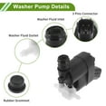 thumbnail image 5 of Unique Bargains Windshield Washer Pump with Grommet for for Genesis GV70 2022-2023  Front Washer Fluid Pump Windshield Wiper pump No.98510M4000 Black,White 1 Set, 5 of 7