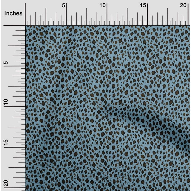 oneOone Tissu Jersey Viscose Peau de Léopard Imprimé au Mètre 60 Pouces de Large