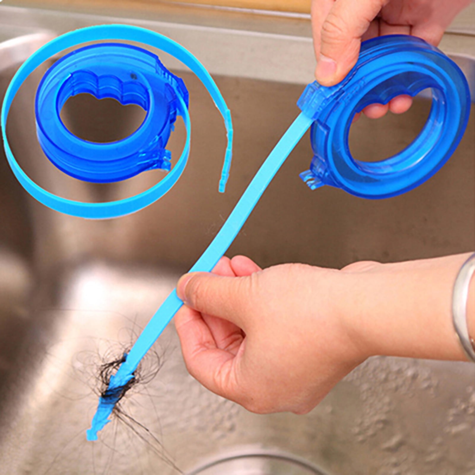 Papaba Drain Cleaner,Flexible Barbed Drain Sink Snake Cleaner Bathroom  Kitchen Clog Hair Remover