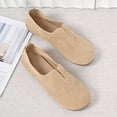 thumbnail image 5 of Women's Wide Width Faux Suede Loafers, Round Toe Slip-On Soft Sole Casual Dress Shoes for All Seasons, Multi-Color, 5 of 10