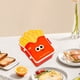 thumbnail image 5 of Fiambrera con Forma de Hamburguesa y Papas Fritas | Contenedor de Almuerzo Hermético, Seguro para Alimentos, para Oficina y Escuela | Portátil con Pulsera para Utensilios Incorporada | Divisor Extraí, 5 of 5