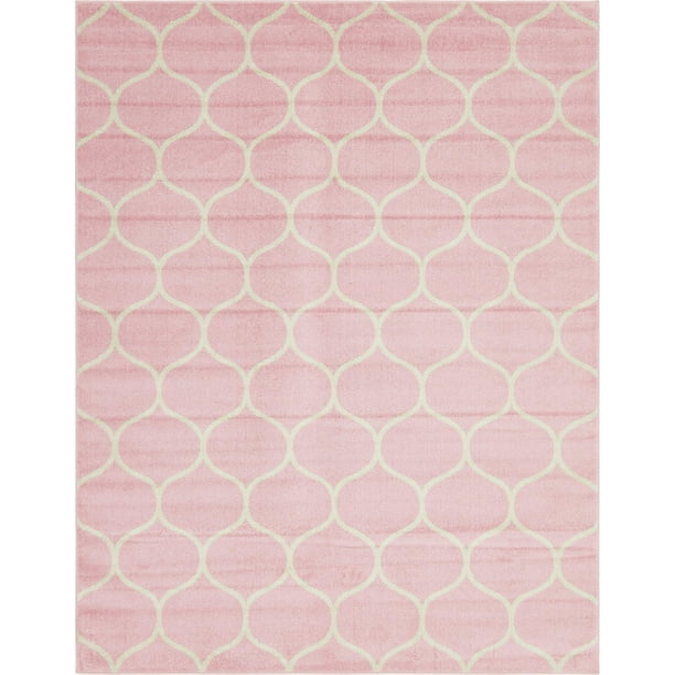 Unique Loom Rounded Trellis Frieze Modern Geometric Area Rug or Runner
