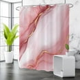 thumbnail image 3 of Burgundy Modern Shower Curtain, Burgundy Mix Gold Ombre Marble Texture Luxury Bathroom Curtain Waterproof Fabric Machine Washable with Hooks, 36" Wx72 L, 3 of 6
