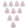 thumbnail image 2 of 10x Adornos para árbol de Navidad en rodajas de madera decorativas Blanco, 2 of 9