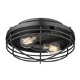 thumbnail image 3 of Golden Lighting 9808-FM BLK Seaport Flush Mount - Black, 3 of 3