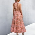 thumbnail image 4 of Vestido largo de verano para mujer, vestido de verano para mujer, vestido de cuello halter cruzado sin espalda, vestido de verano con cuello halter cruzado diseñado para precisión, 4 of 6